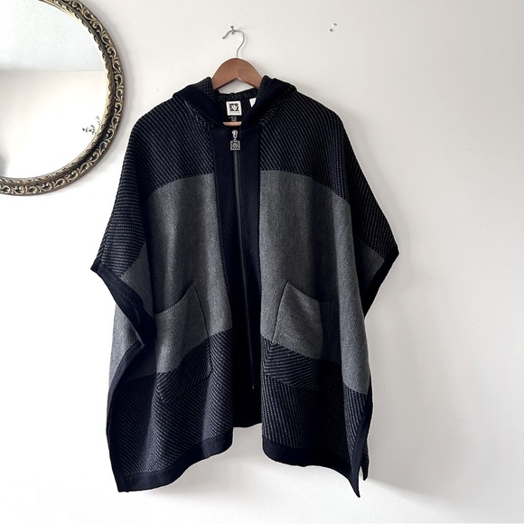 Anne Klein Sweaters - ANNE KLEIN | Knit Hooded Poncho